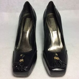 Vince Camuto Black Leather Heels Tassels 38/8M